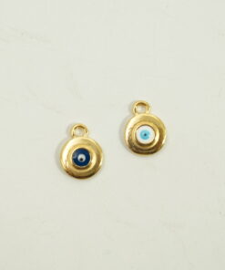 Μεταλλικό Μάτι Σμάλτο 10mmx12mm 24K NF